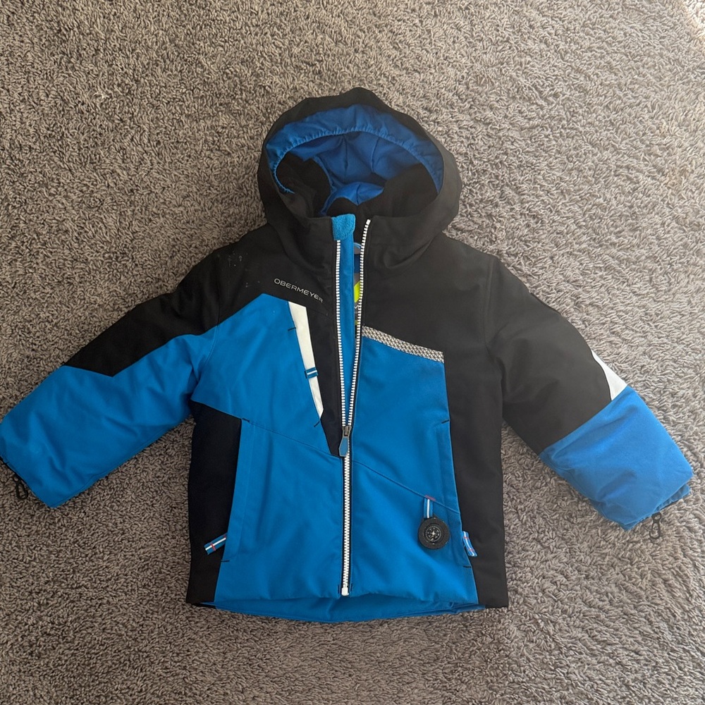 Obermeyer Kids' Blue and Black Hooded Jacket